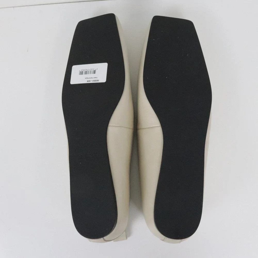 Tony Bianco Hawaii Flat 9 Vanilla Nappa Leather Square Toe Mary Jane